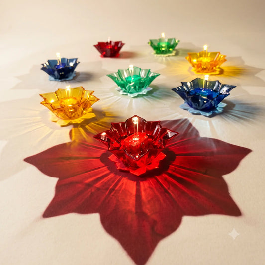 Magic Reflection Water LED Diyas for Diwali (12 Pack)